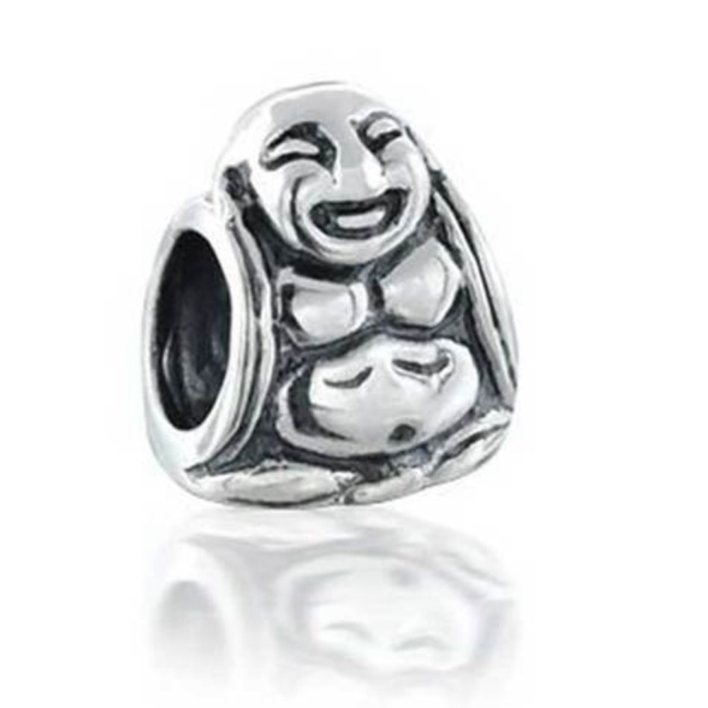 Charm: Laughing Buddha ; Sterling Silver - Picture 3 of 3